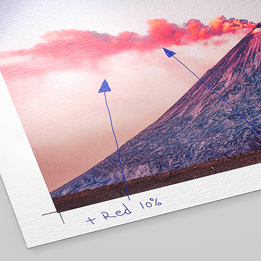Test print review for colour accuracy verification