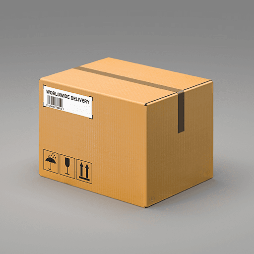 Packaged artwork ready for shipping