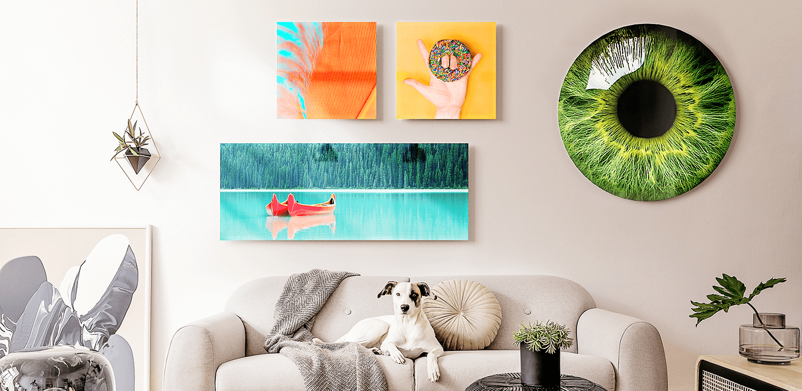 Chromaluxe aluminium print displayed in a contemporary interior
