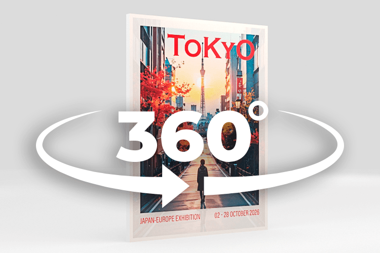 360° view of photo print on Forex PVC foam panel