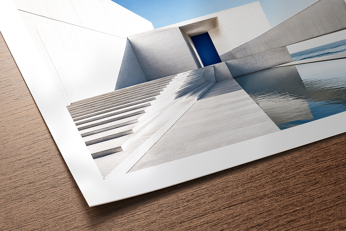 Hahnemühle Sustainable Photo Satin 220 paper swatch with smooth satin finish and bright white eco-friendly base
