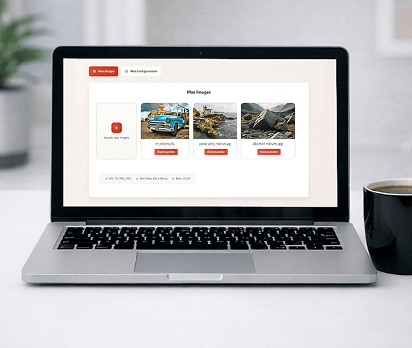 Interface de l'espace pro professionnel en français