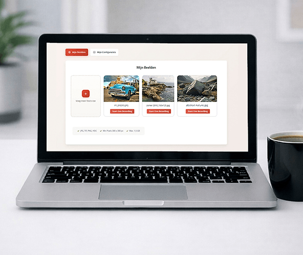 Espace Pro professionele werkruimte interface in het Nederlands