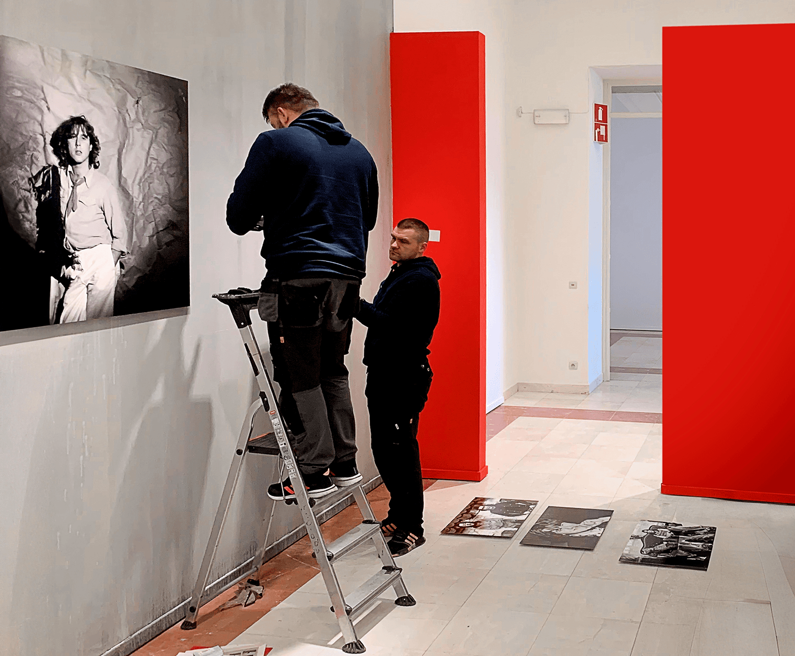 Professional on-site installation of large photo prints