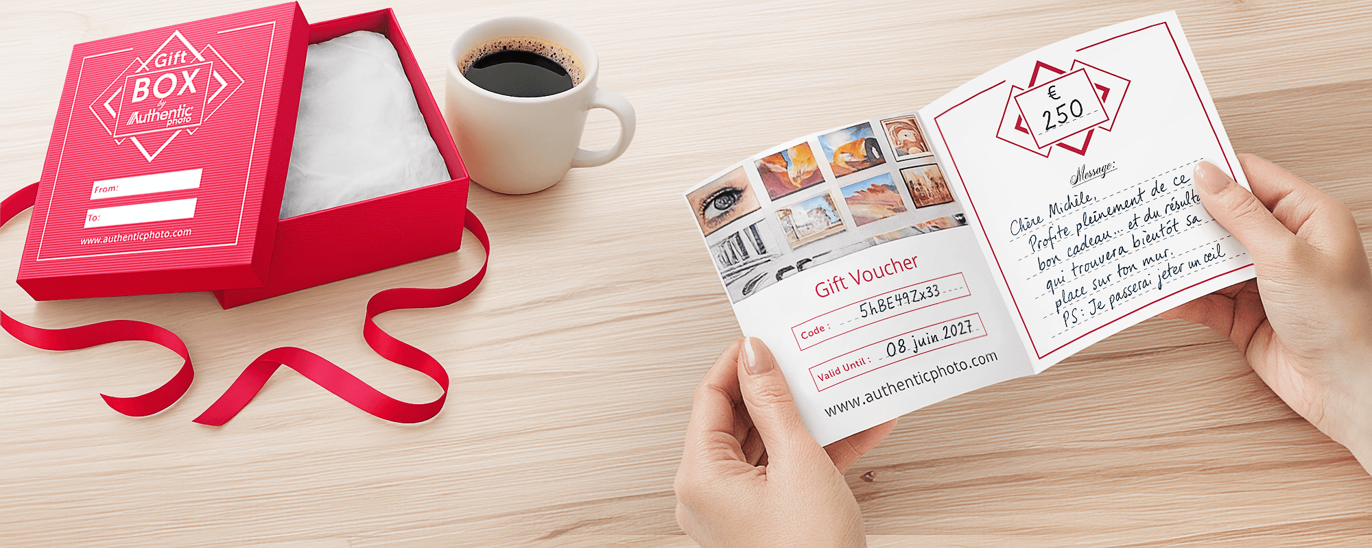 Présentation du bon cadeau AuthenticPhoto en français