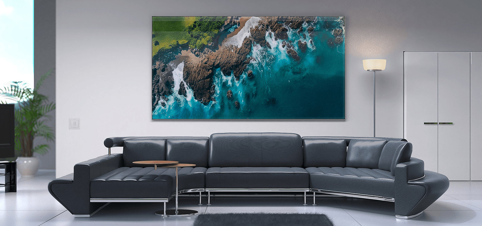 Photo behind plexiglass with vibrant colours and depth
